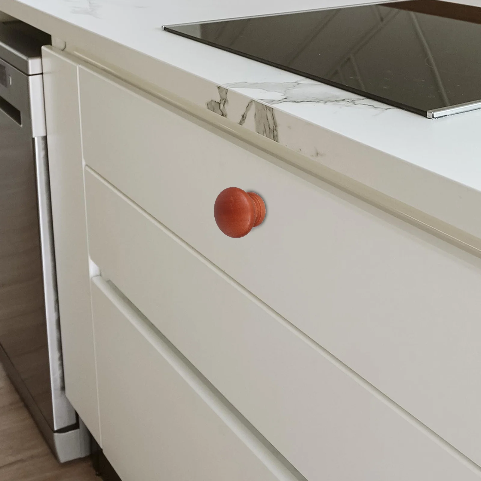 

12Pcs Wooden Dresser Knobs Unique Cabinet Handles Retro Drawer Pulls Durable Wood Material Easy Installation Drawer Handle