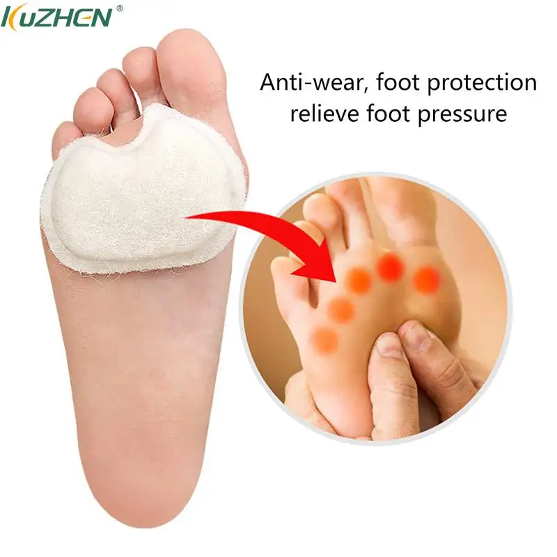 1Pair Felt Forefoot Metatarsal Pads Pain Relief Orthotics Foot Massage Anti-slip Protector High Heel Elastic Cushion Foot Care