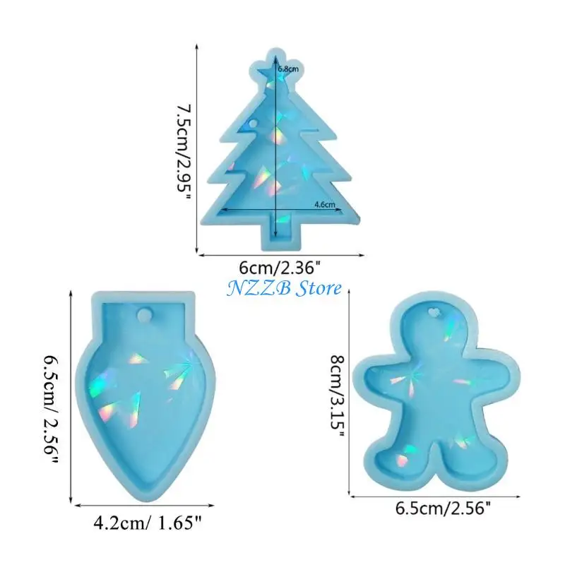 T21F عيد الميلاد جورب قالب المجسم عيد الميلاد الراتنج قالب شجرة عيد الميلاد الايبوكسي قوالب الصب DIY بها بنفسك ديكور المنزل قالب #6