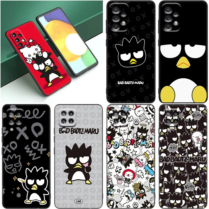 Bad Badtz Maru Black Case For Samsung Galaxy A12 A13 A14 A22 A23 A32 A33 A34 A52S A53 A54 A72 A73 A24 A04S A50 A51 A70 A71 Cover