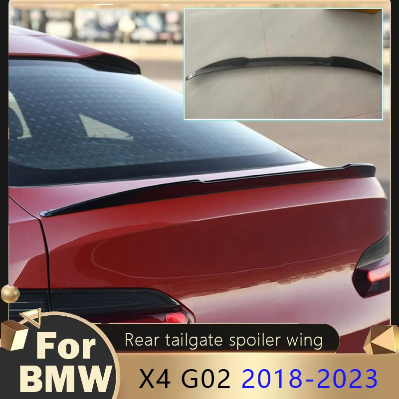 For BMW X4 G02 2018 2019 2020 2021-2023 Car Rear Trunk Lid Decoration Tail Wing Spoiler Lip Trim Modification Body Kits Tuning