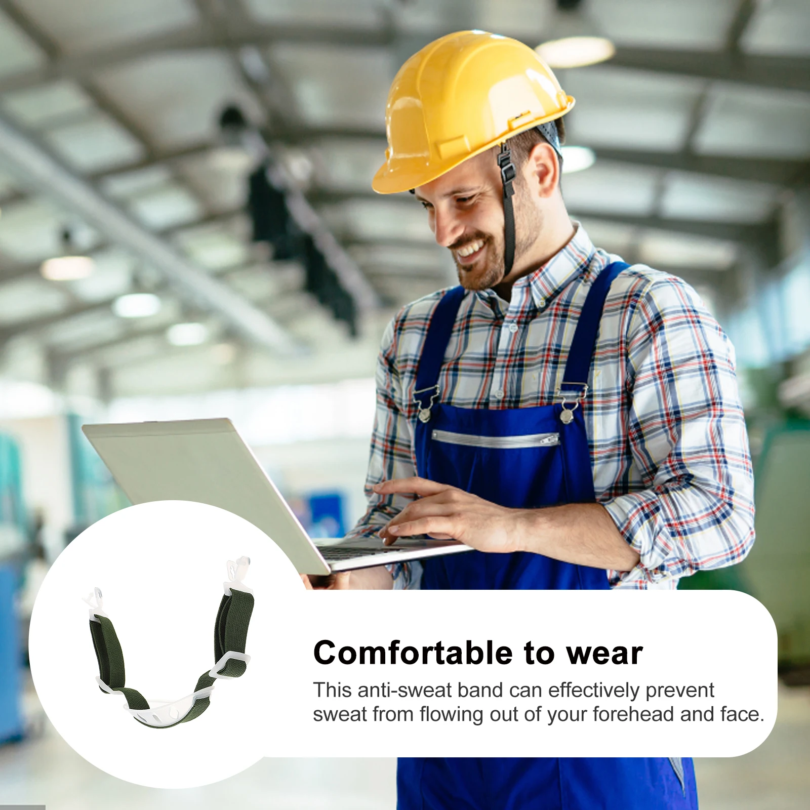 

2Pcs Safety Hat Accessories Green Chin Strap Replacement Elastic Hardhat Chin Strap Construction Straps