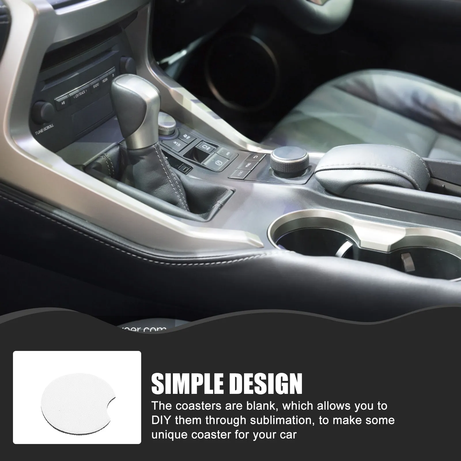 

50 шт. заготовок для сублимационных автомобильных подставок под кружки, термостойкие, нескользящие, для индивидуального дизайна