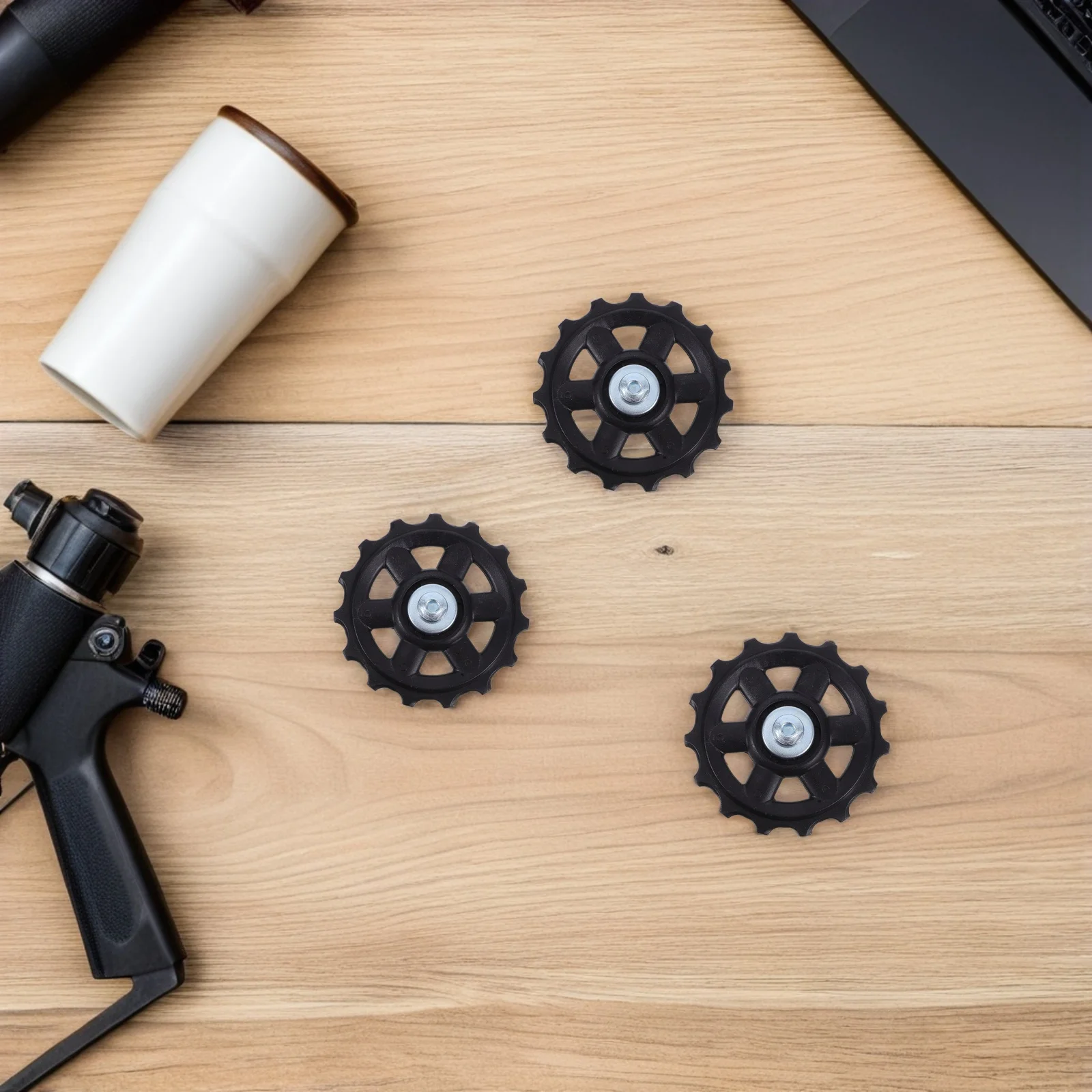 

10Pcs Bicycle Rear Derailleur Guide Roller Heavy Duty 15 Tooth Wide Teeth Sealed Bearing for Mountain Road Bikes High Efficiency