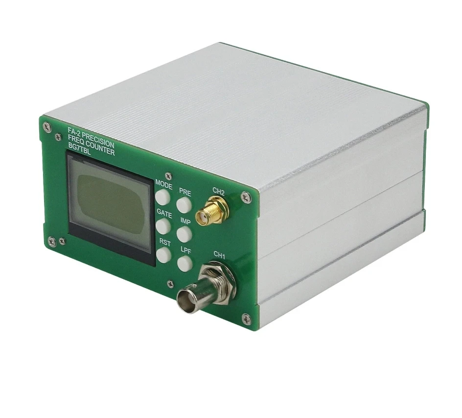 FA-2 Plus 1Hz-12.4GHz Frequency Counter Frequency Meter 11Bit/Sec 10MHz OCXO w/ Power Adapter