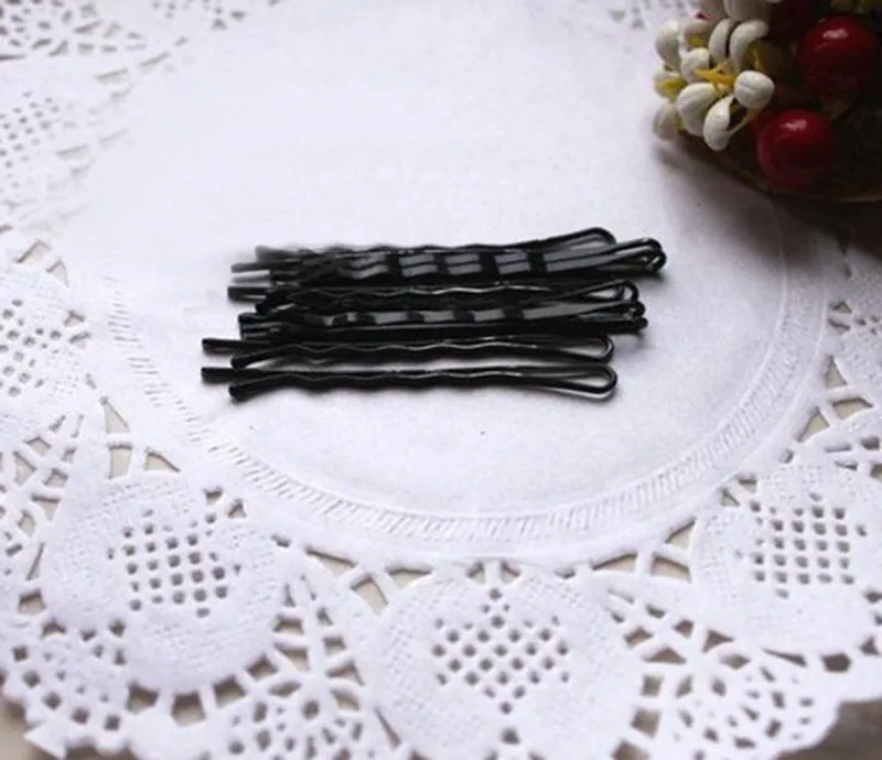 60Pcs/Lot Fashion Black Women\'s Bobby Pins Invisible Wave Hair Grips Salon Barrette Hairpin Hair Clips Ladies\' Barrette