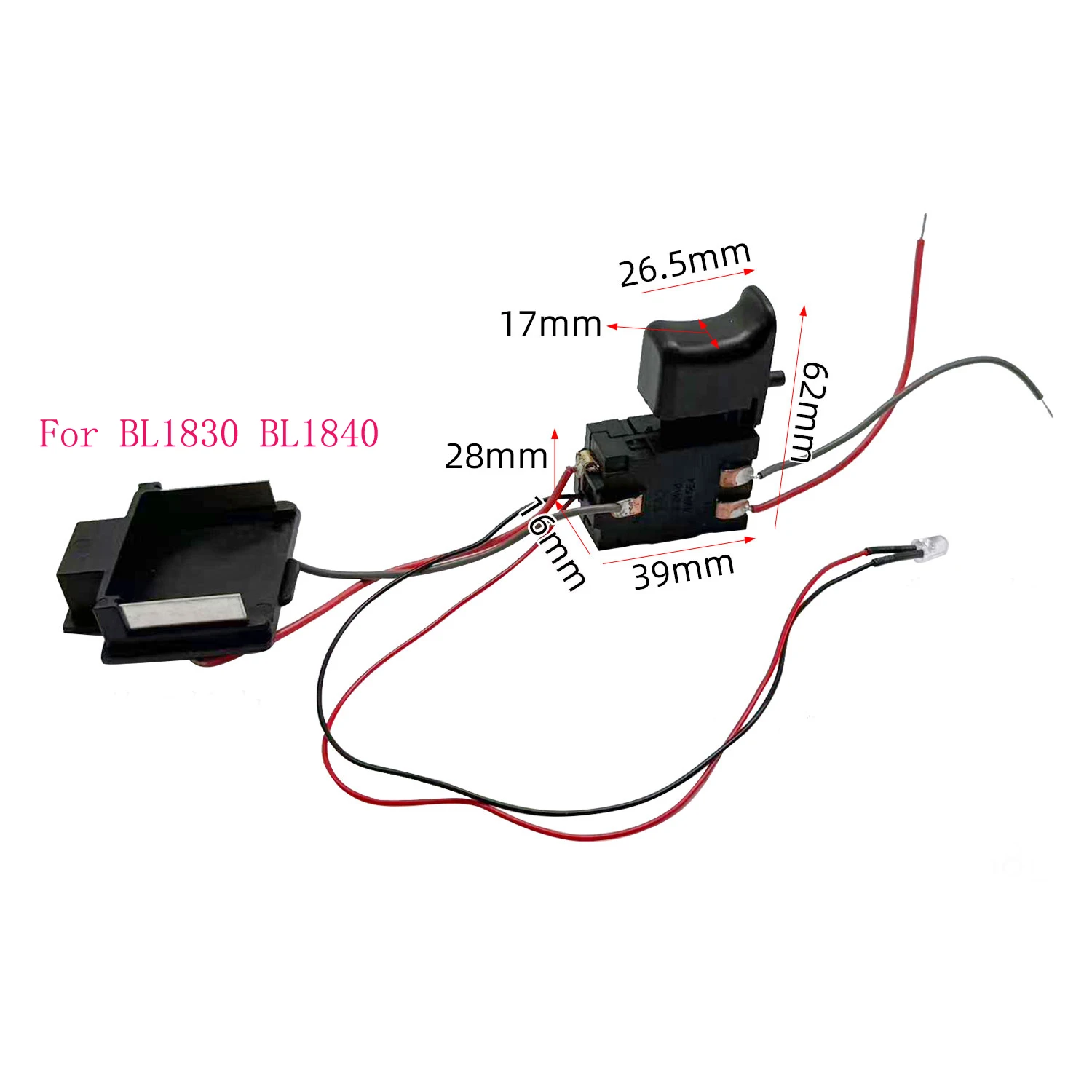 Control Switch Board Compatible with For BL1830 BL1815 Rechargeable Chainsaw 12V 16.8V 18V 21V 24V Input LED 38g Compact