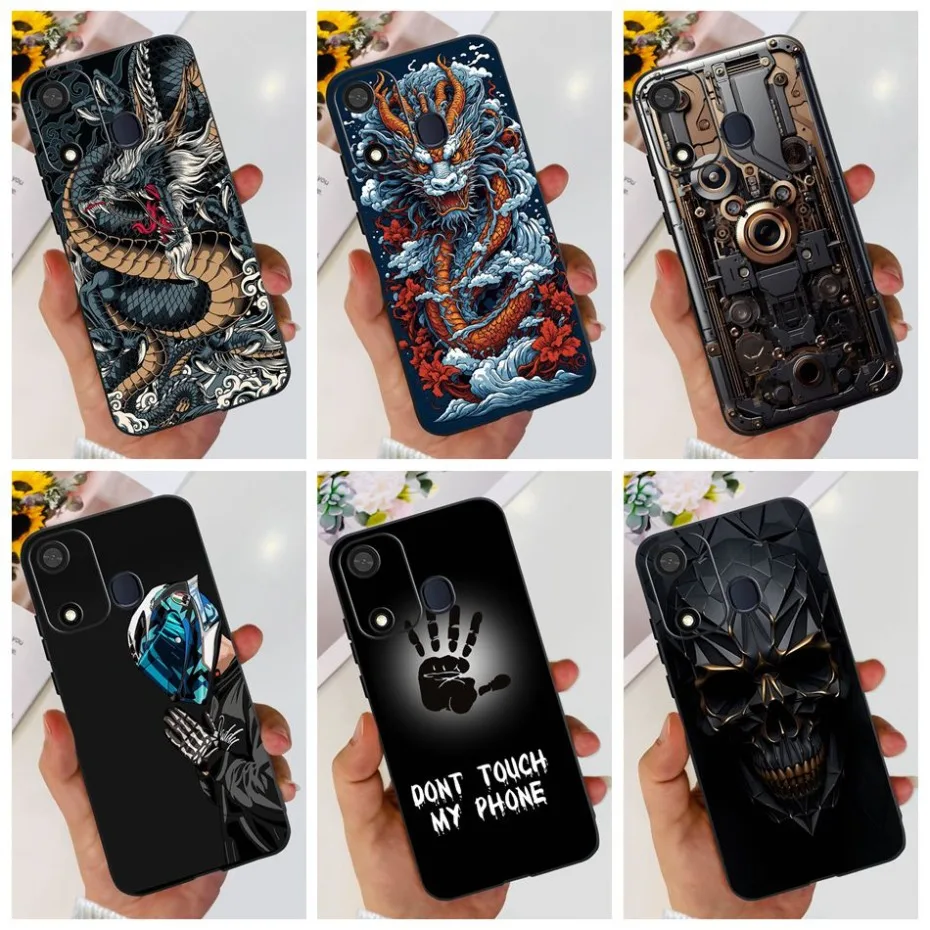 For ITEL A27 P17 A551L Cool Dragon Pattern Case For ItelA27 ItelP17 Soft TPU Black Silicone Phone Cases