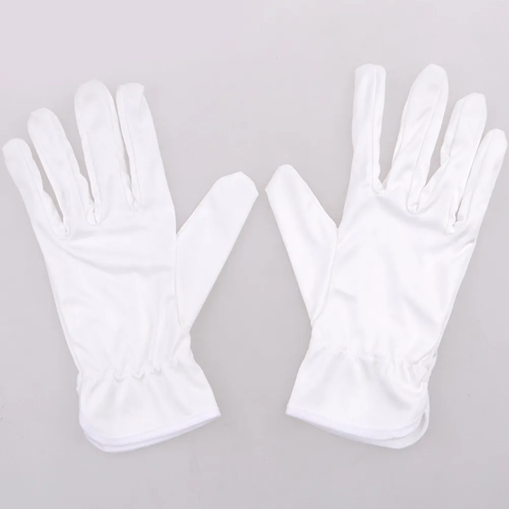 

10Pair Dust-Free Industrial Work Gloves Lightweight Fiber Protective Gloves for Gardening Jewelry Coin Handling Fingerprint