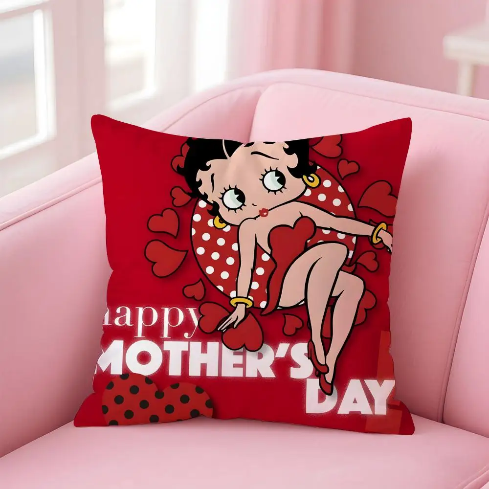 Anime B-Betty BoopS Kissenbezug, bequemer wendbarer Kissenbezug, ideal für Auto, Sofa, Schlafzimmer und darüber hinaus – Detail 9