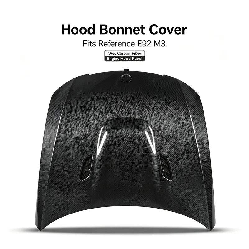 Carbon Fiber Engine Hood Bonnet For BMW 3 Series E92 M3 Coupe 2007‑2013 Sport Racing Style Front Engine Compartment Modification