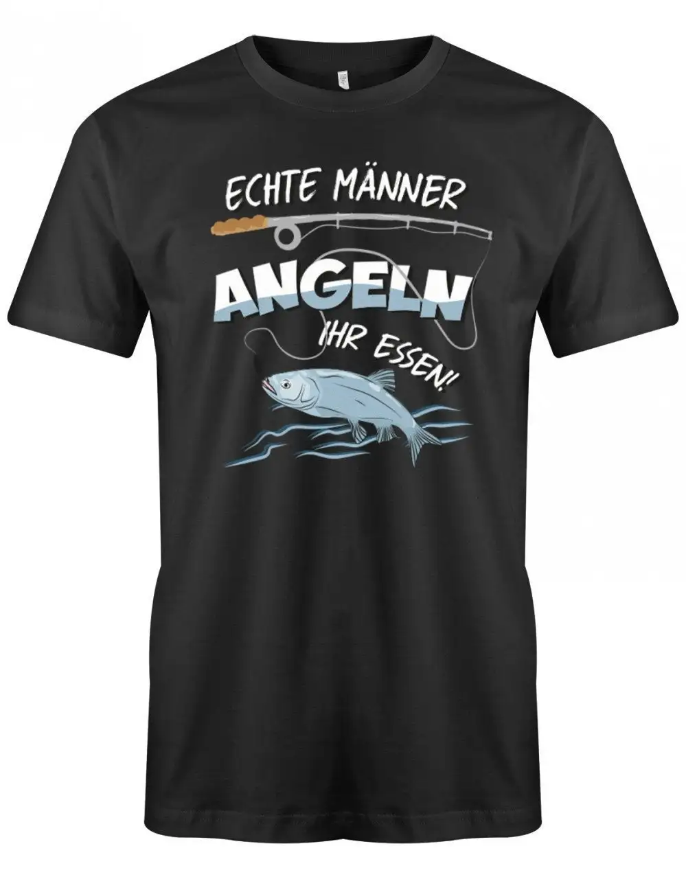 Angler T Shirt Echte Männer Angeln Ihr Essen Geschenkidee Für