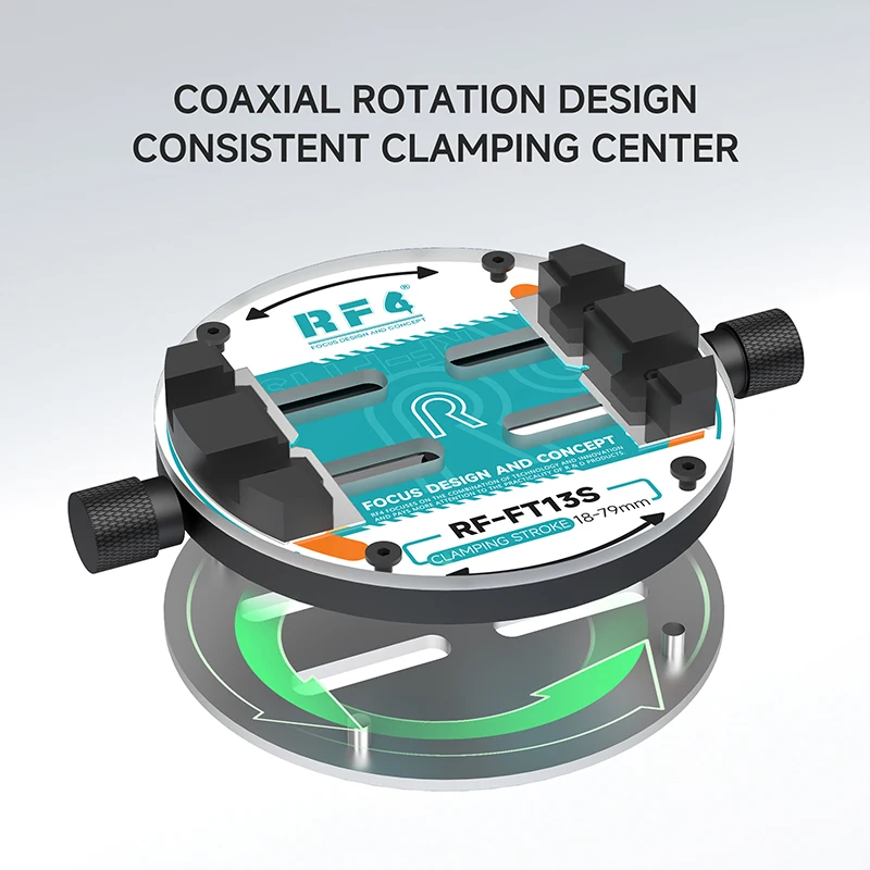 

RF4 RF-FT13S Universal PCB Clamp Universal Rotating PCB Holder Adjust Knob Phone Motherboard Fixing Jig Repair