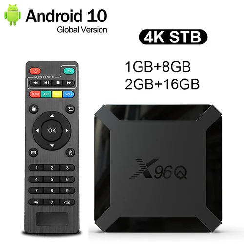 Imagen 1 del producto Caliente X96Q Android 10,0 caja de TV inteligente rápida 2GB 16GB Allwinner H313 Quad Core 4K VS X96 Mini decodificador envío rápido