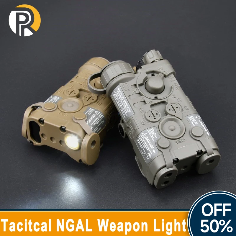 

WADSN Airsoft Tacitcal NGAL Hunting Weapon Light Only White LED Version 200 Lumens Strobe Light Rifle Scout Light Fit 20mm Rail