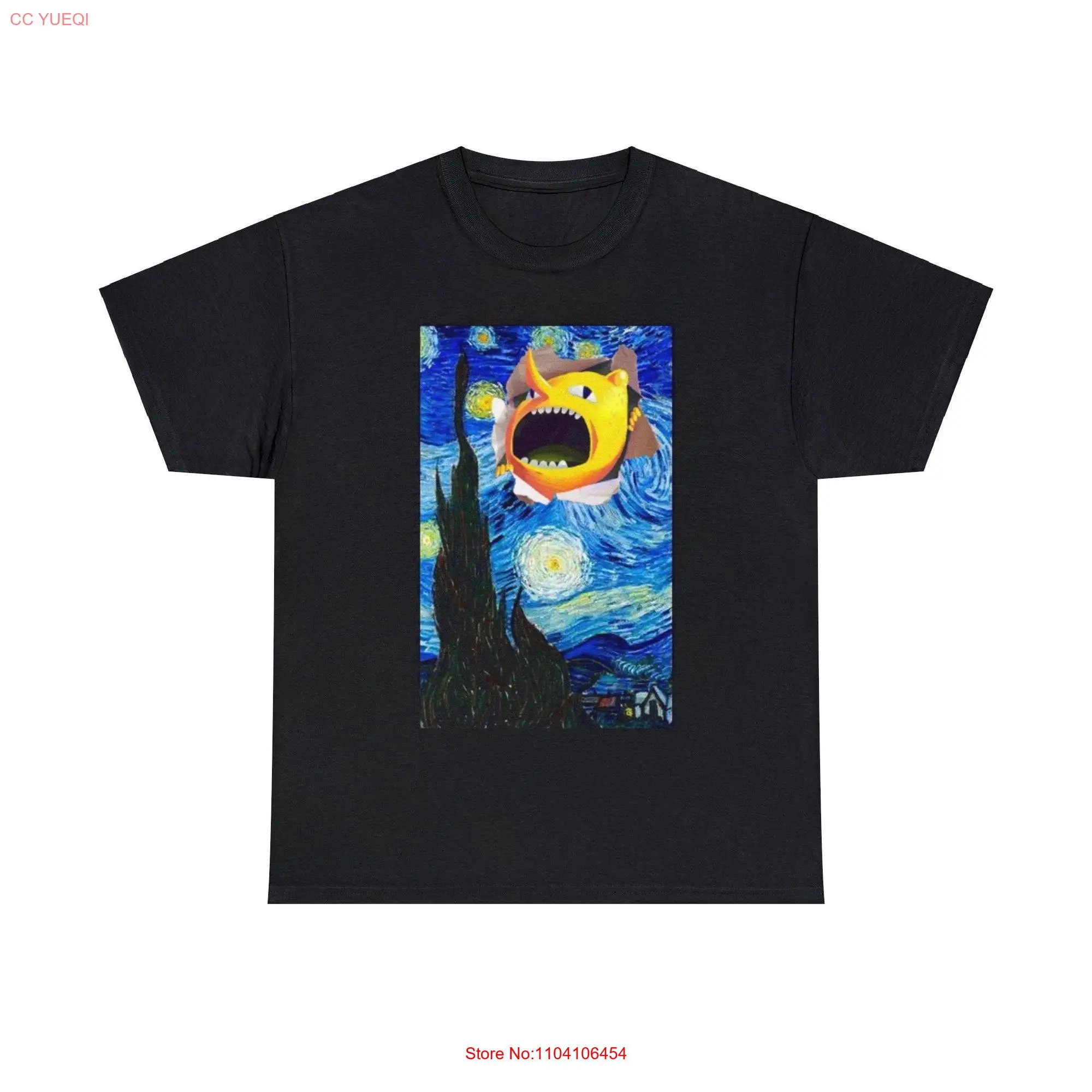 Lemongrab Starry Night Heavy Cotton T Shirt long or short sleeves