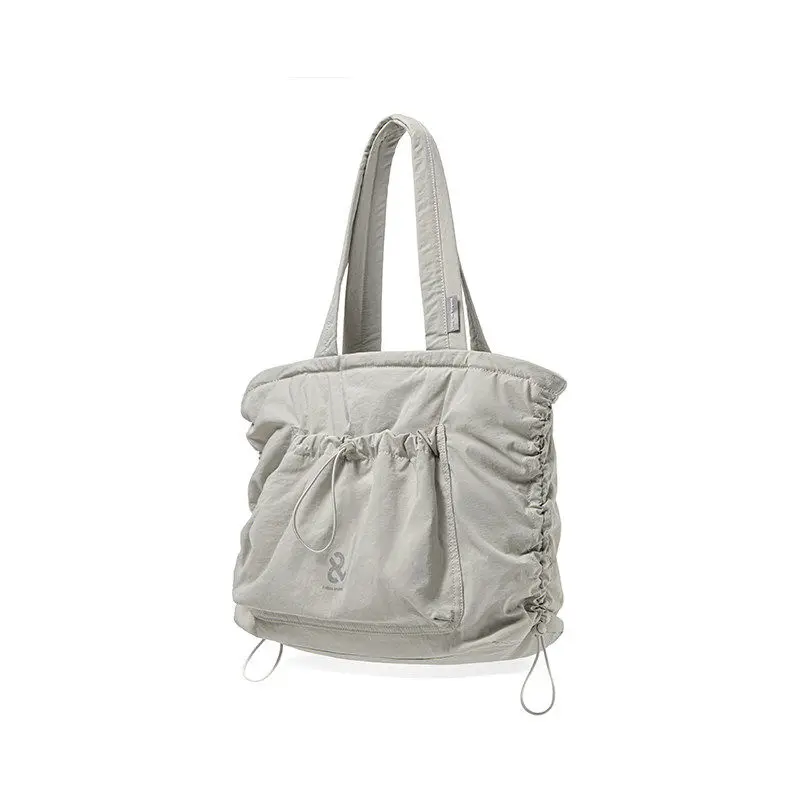 

Модная новая плиссированная сумка-тоут из водонепроницаемой нейлоновой ткани, горизонтальная, квадратная, большой вместимости, повседневная, простая, на одно плечо, трендовая