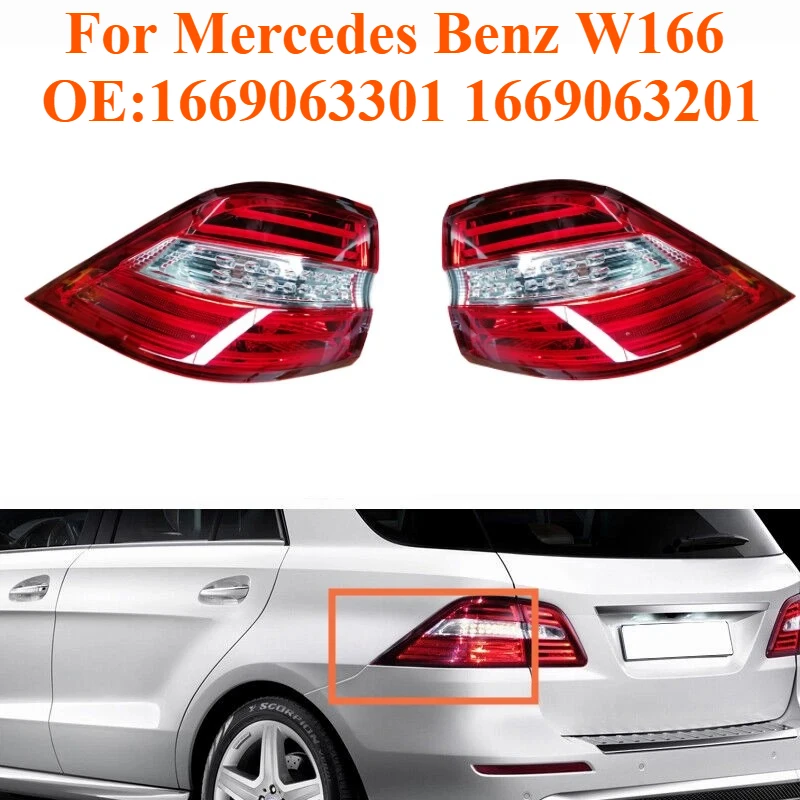 

For Mercedes Benz W166 Rear Tail Light Brake Lamp Assembly 1669063301 1669063201 OEM Replacement LED Car Rear Lamp Upgrade Parts