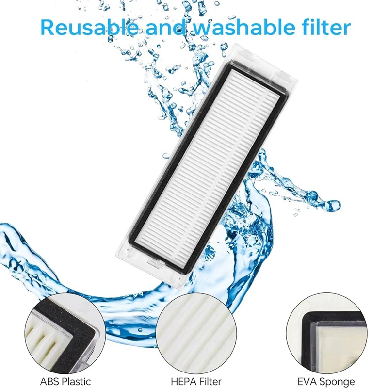 ABRW For Roborock Q Revo Robot Vacuum Cleaner, Rolling Brushes Filters Dust Bags Mop Pads Side Brushes Accessories Kit, 2