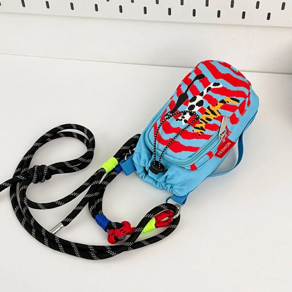 Dopamine Style Water Bottle Bag Cartoon Lightweight Drawstring Crossbody Bag Universal Hands-Free Insulated Cup Protective Cover