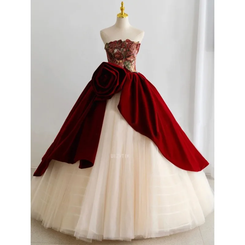 2025 luz vestidos de casamento de luxo para mulheres festa à noite sem alças fora do ombro vestido de baile banquete vestidos de ocasião formal