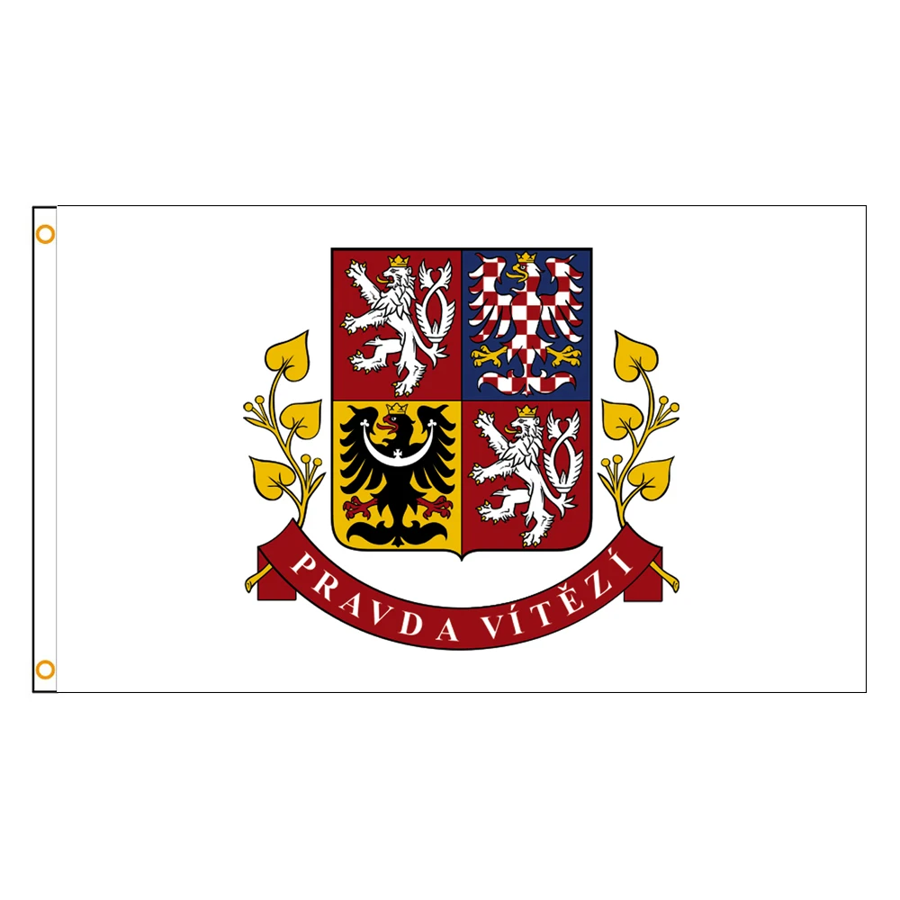 3×5FT Presidential Standard of the Czech Republic Flag Polyester Printed Banner Tapestry For Decor