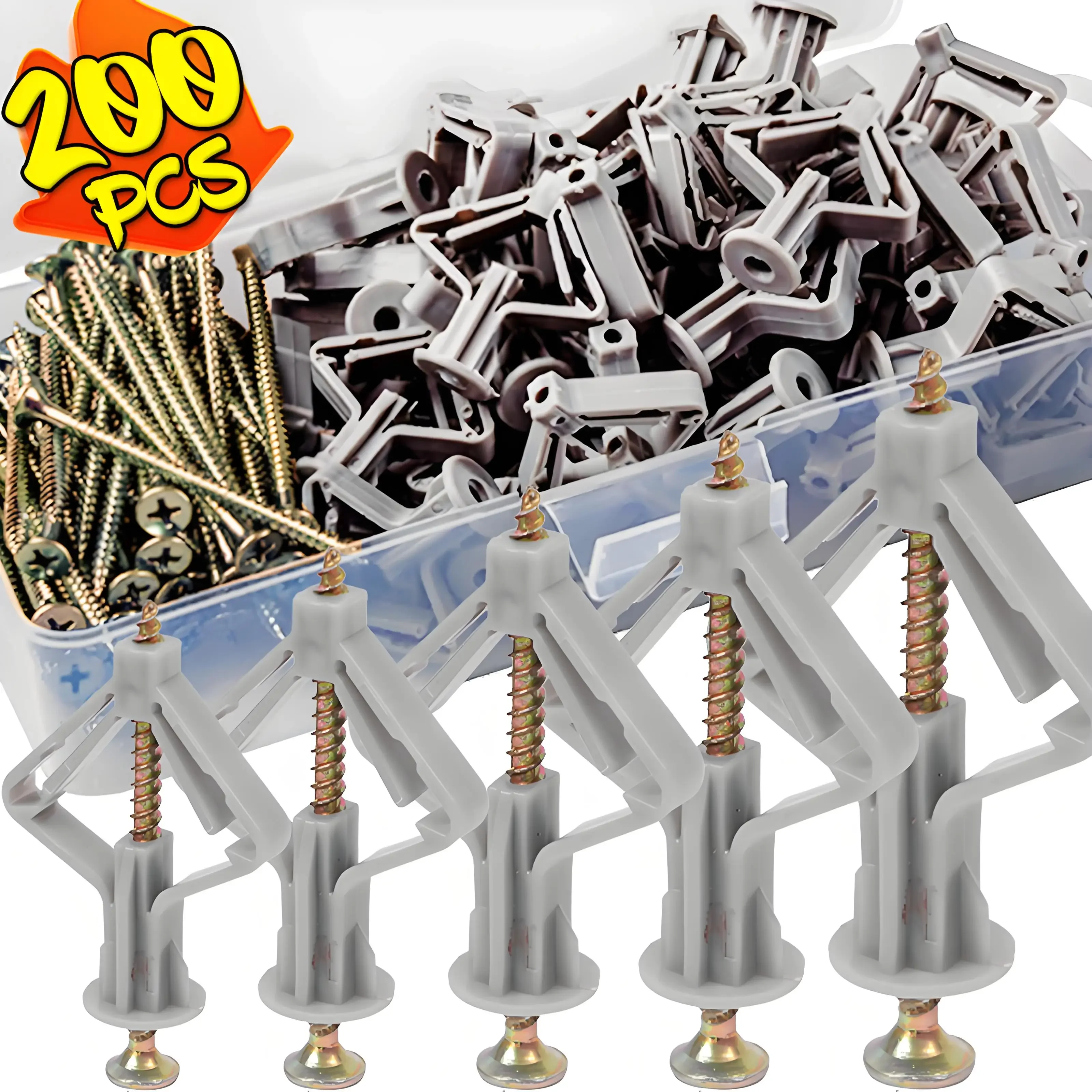 

Plasterboard Self-Drilling Screws Hollow Wall Airplane Expansion Plug Anchor Plug Pipe Gypsum Board Anchors Drywall Fixings Bolt