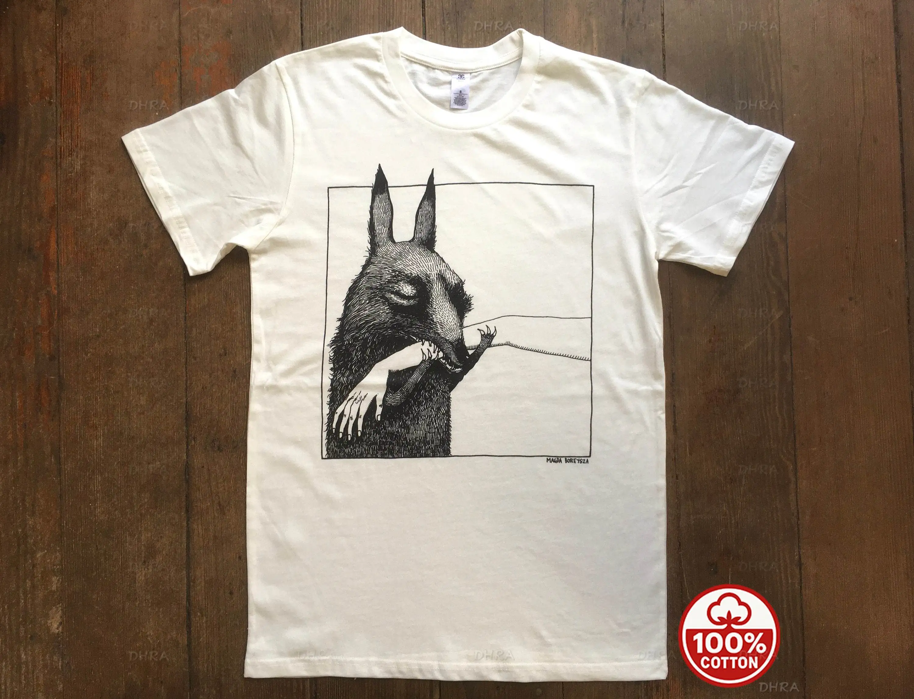 Natural History T-Shirt Unisex Odd Critter Linocut Graphic Cotton Tee