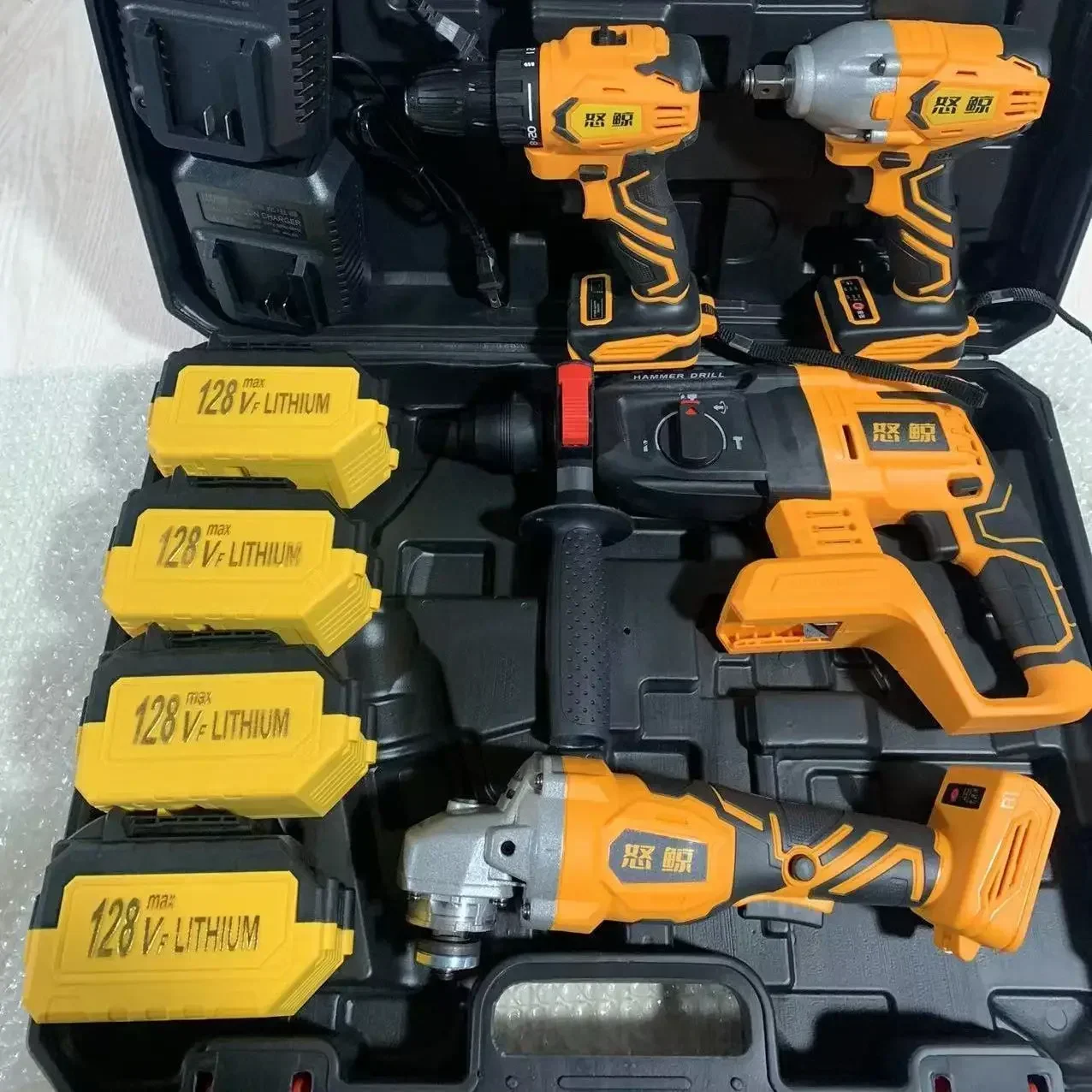 Novo kit de combinação de ferramentas elétricas sem fio conjuntos de ferramentas combinadas 4 ferramentas furadeira sem fio