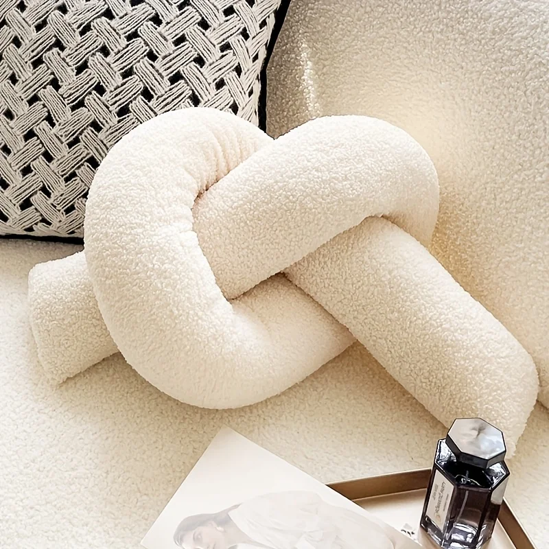 1 PC Knot หมอนยาวรูปนุ่ม Knot หมอน Plush Cushion ตกแต่งบ้านโยนหมอนสําหรับโซฟาห้องนอนรถสํานักงานของขวัญ