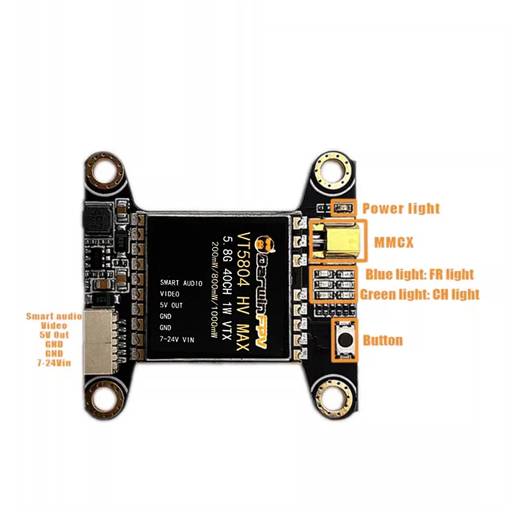 58g-vtx-40ch-200mw-800mw-1000mw-adjustable-1w-vtx-for-darwinfpv-darwin129-7inch-fpv-rc-racing-quadcopter-305-305mm