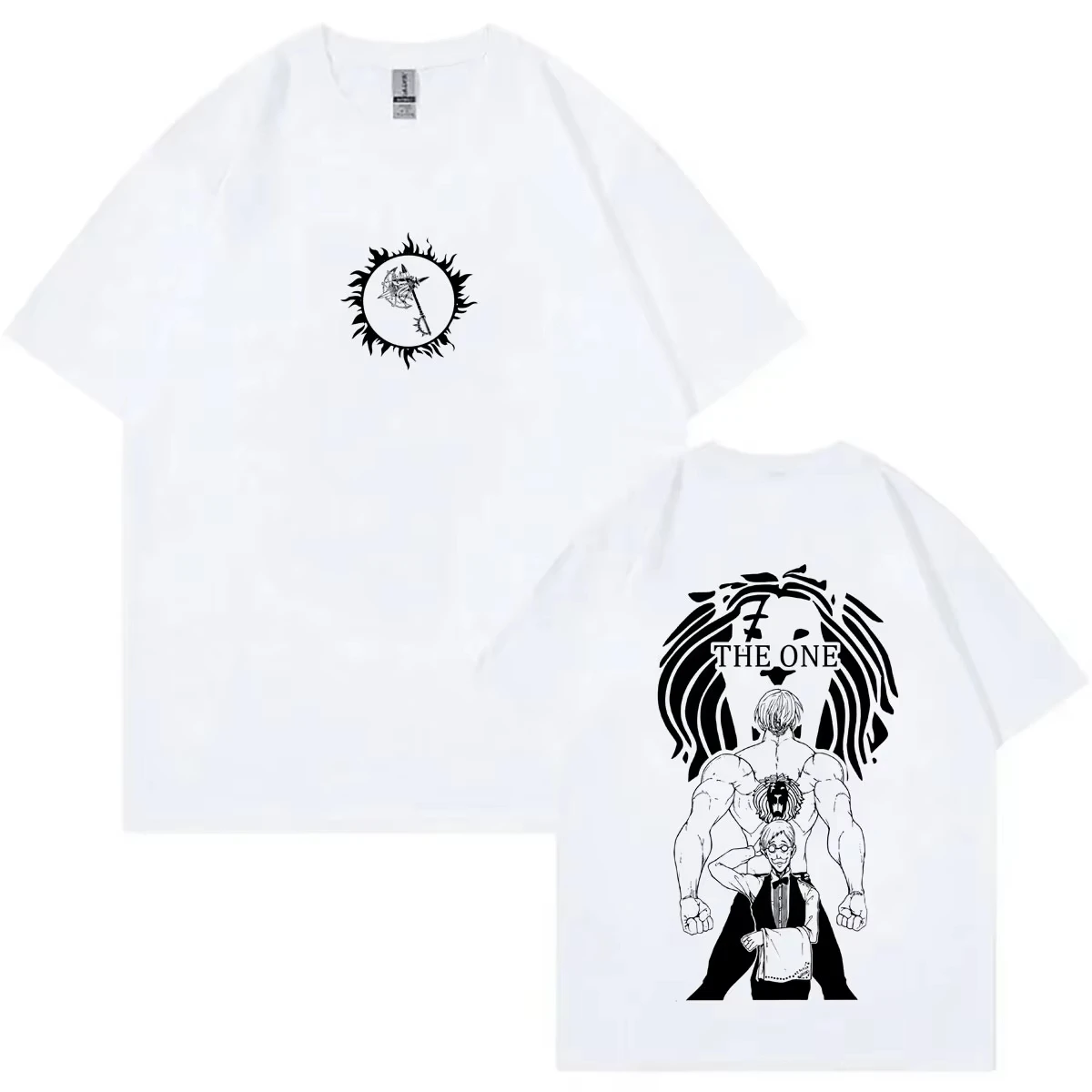 Summer Hot Sale Anime The Seven Deadly Sins T-shirt Lion's Sin of Pride Escanor T Shirt Unisex Harajuku Hip Hop Punk T-shirt