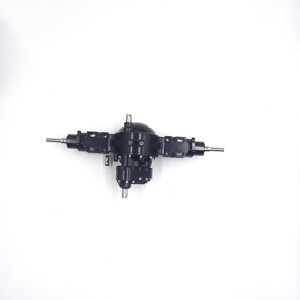 Rear Through-axle CNC Full Metal Differential Lock Power Axle for 1/14 Tamiya RC Truck Trailer Scania Benz Actros Volvo MAN LESU