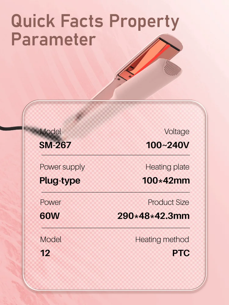 2-in-1-Glätteisen, hochwertiges Glätteisen, beheizter Kamm, breiter, effizienter professioneller Glätteisen und Lockenstyling-Werkzeuge – Detail 7