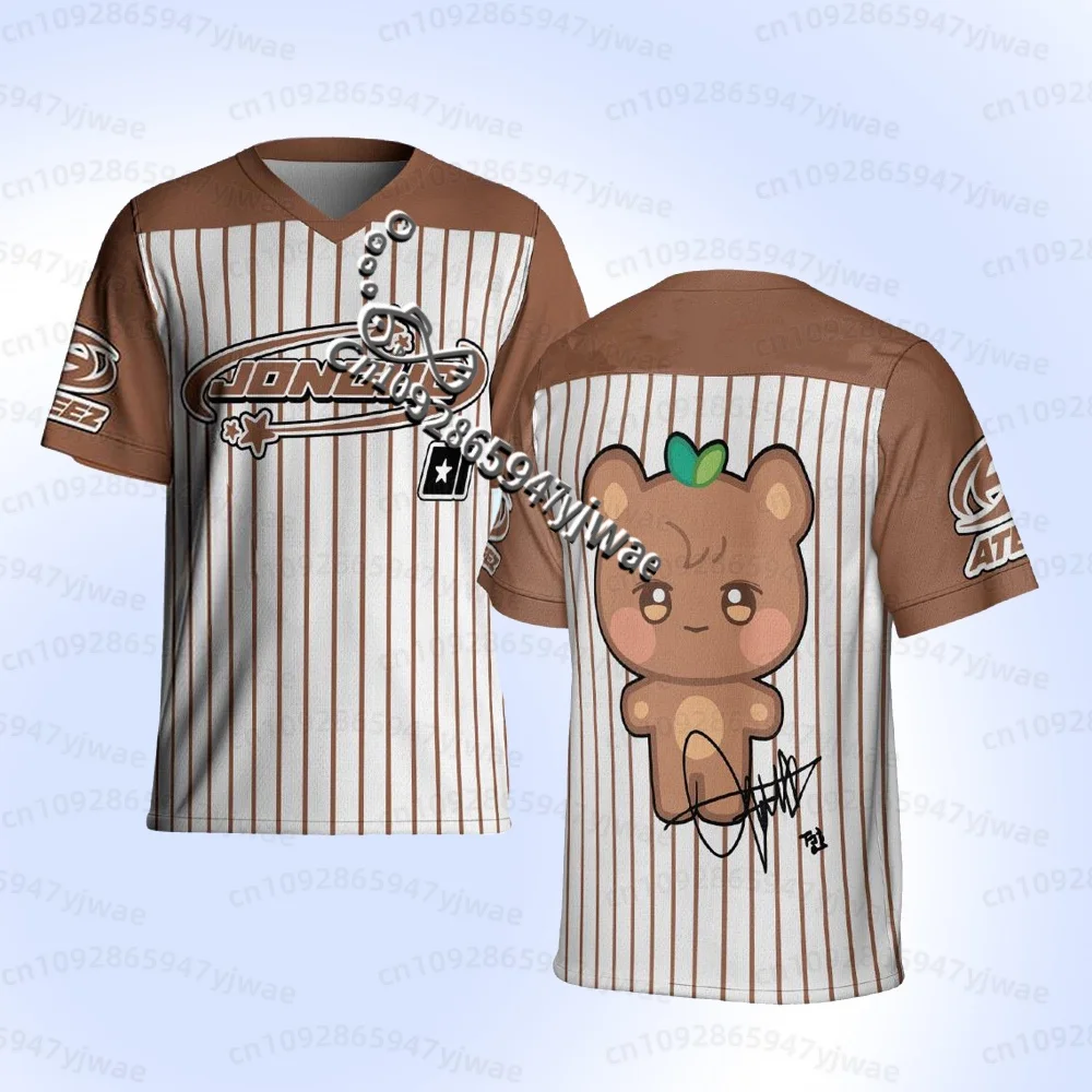 2026 Sommer Herren Ateez Fußballtrikot, 26 World Tour In Your Fantasy Merch Geschenke, Ateez Golden Hour Album San Fans Herren T-Shirt – Detail 10