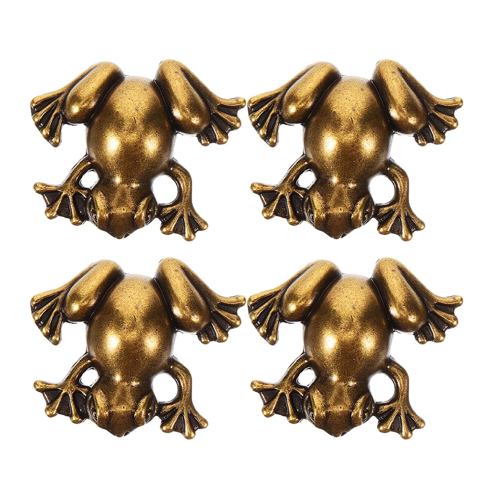 

4 Pcs Frog Cabinet Door Handle Zinc Alloy Furniture Knob Accessories Wardrobe Drawer Pulls