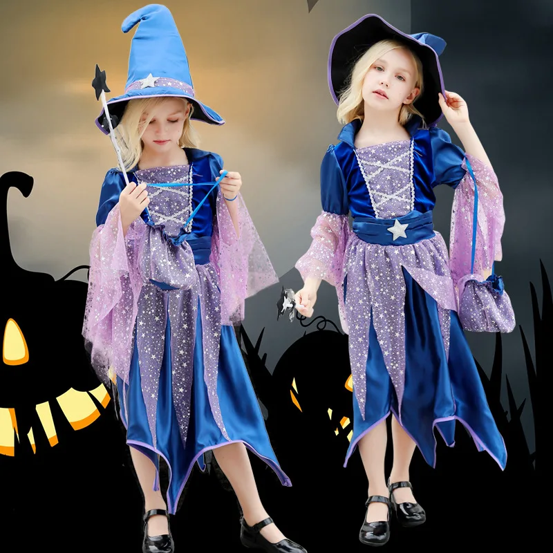 Girls Halloween Costume Party Halloween Kids Vampire baron Count Dracula Gothic Vampire Costume Fantasia Prince Cosplay suit