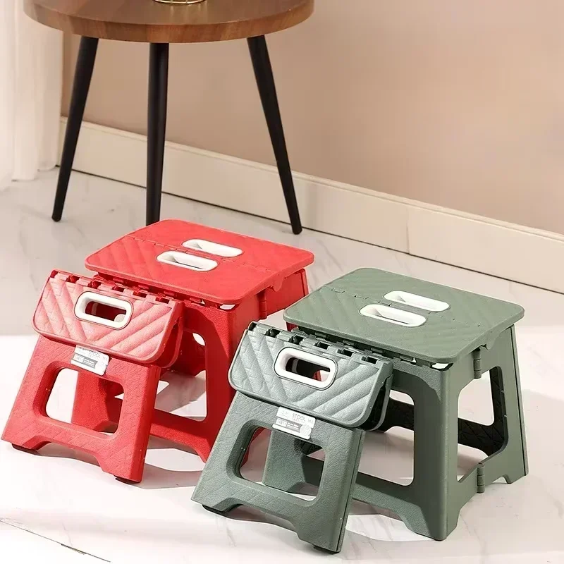 Lightweight Folding Step Stool Multi Purpose Handheld Thickened Footstool* Non-Slip Plastic Small Benches Kitchen