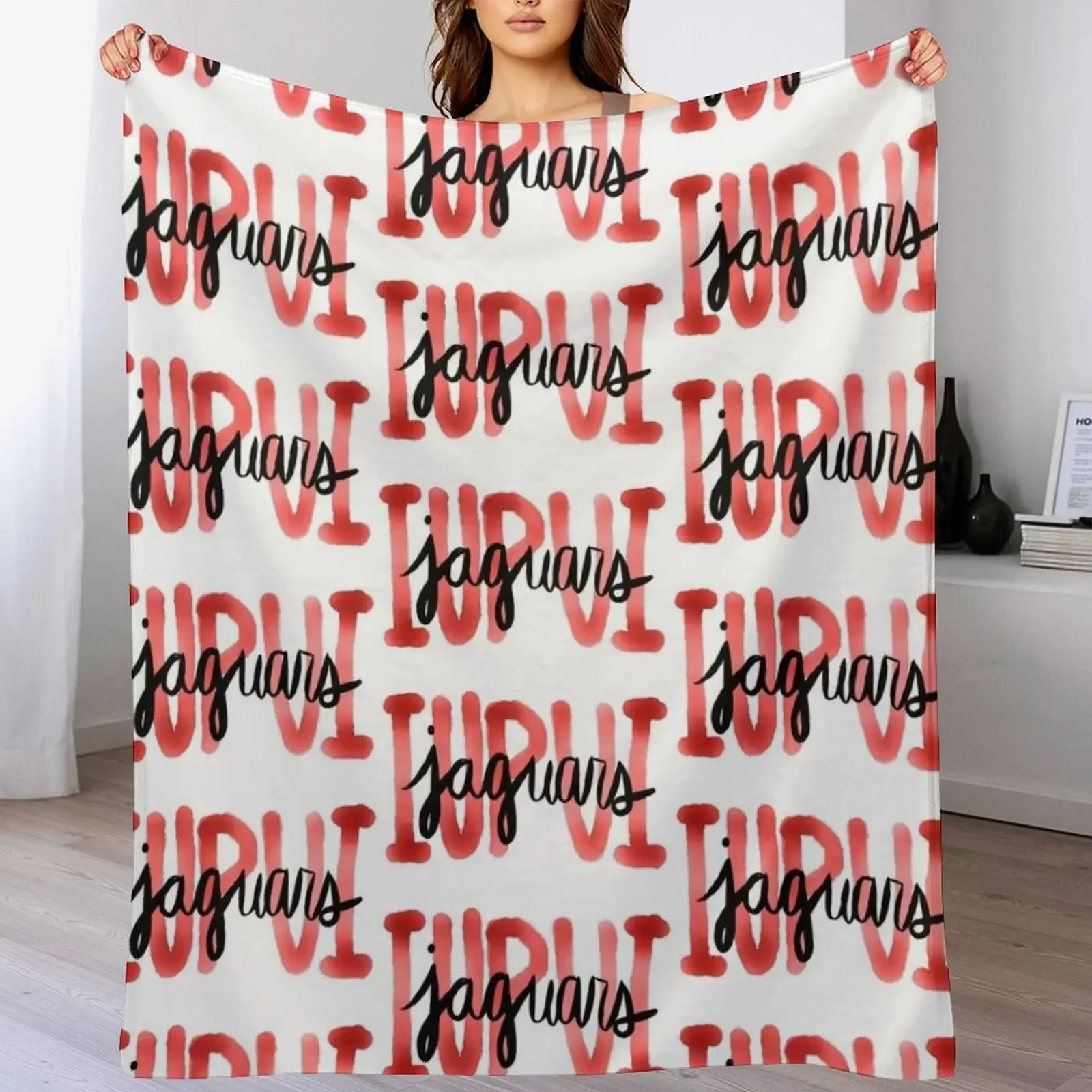 

IUPUI Jaguars Throw Blanket Tourist Softest Hairy Winter beds Blankets