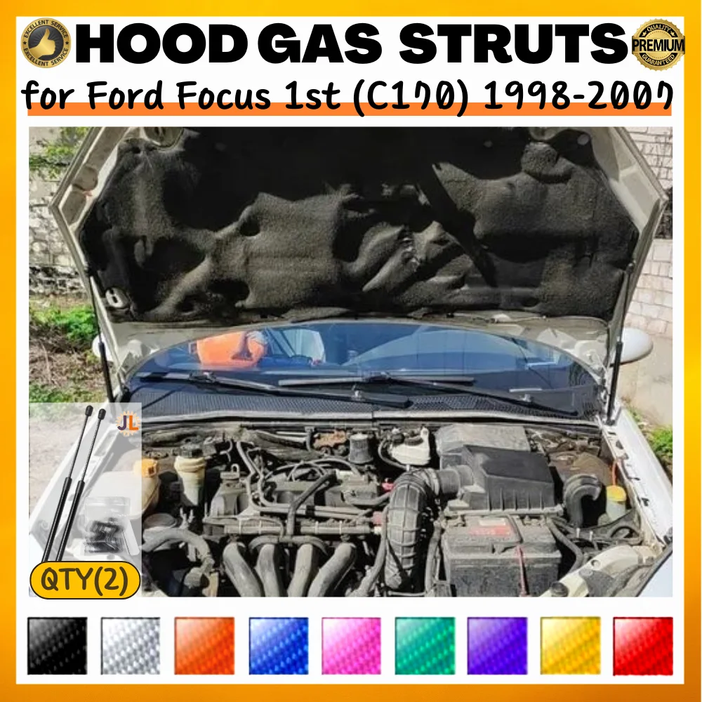 

Qty(2) Стойки капота для Ford Focus 1st (C170) 1998-2007 гг. Модифицированные газовые пружины переднего капота Амортизаторы Подъемные опоры Демпферы