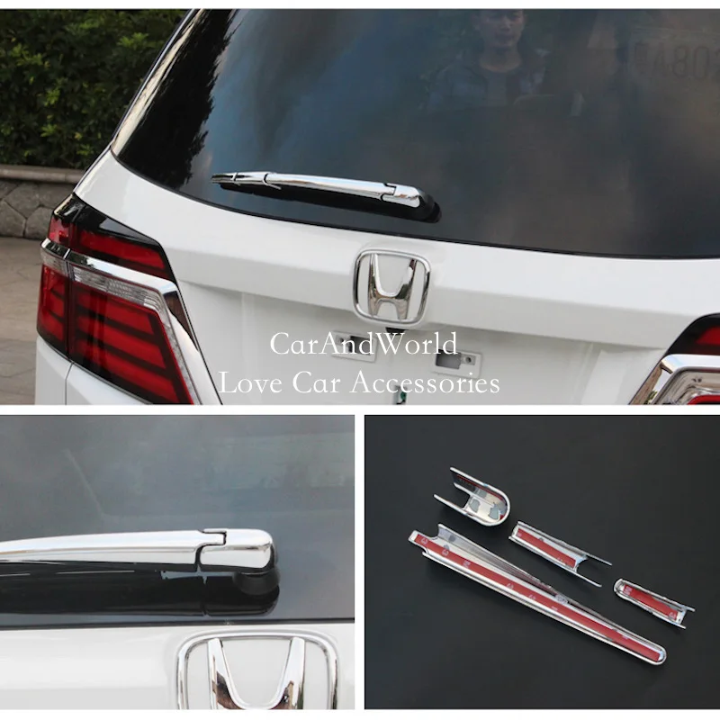 ABS Chrome Front Rear Corner Fog Light Frame Decorative Bumper Cover Trims Car Accessories For Honda Odyssey 2015-2017