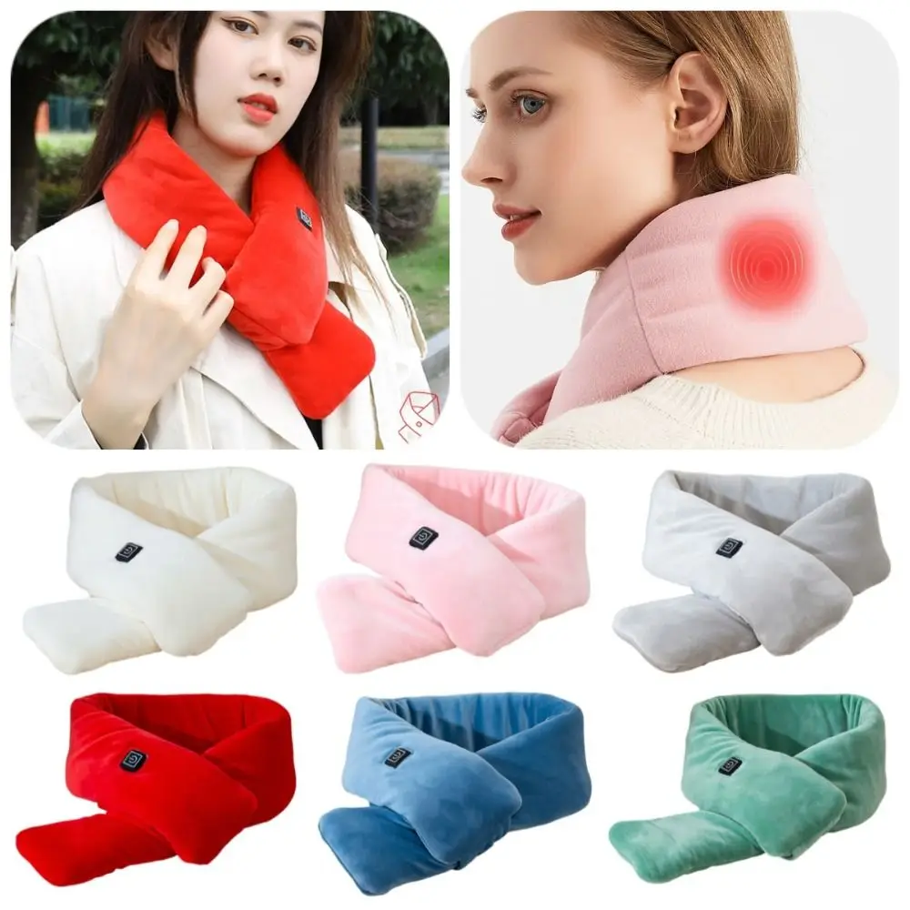 

Теплый электрический шарф с подогревом, защищающий от холода, комфортный, с регулировкой температуры (3 режима), питание от USB, грелка для шеи