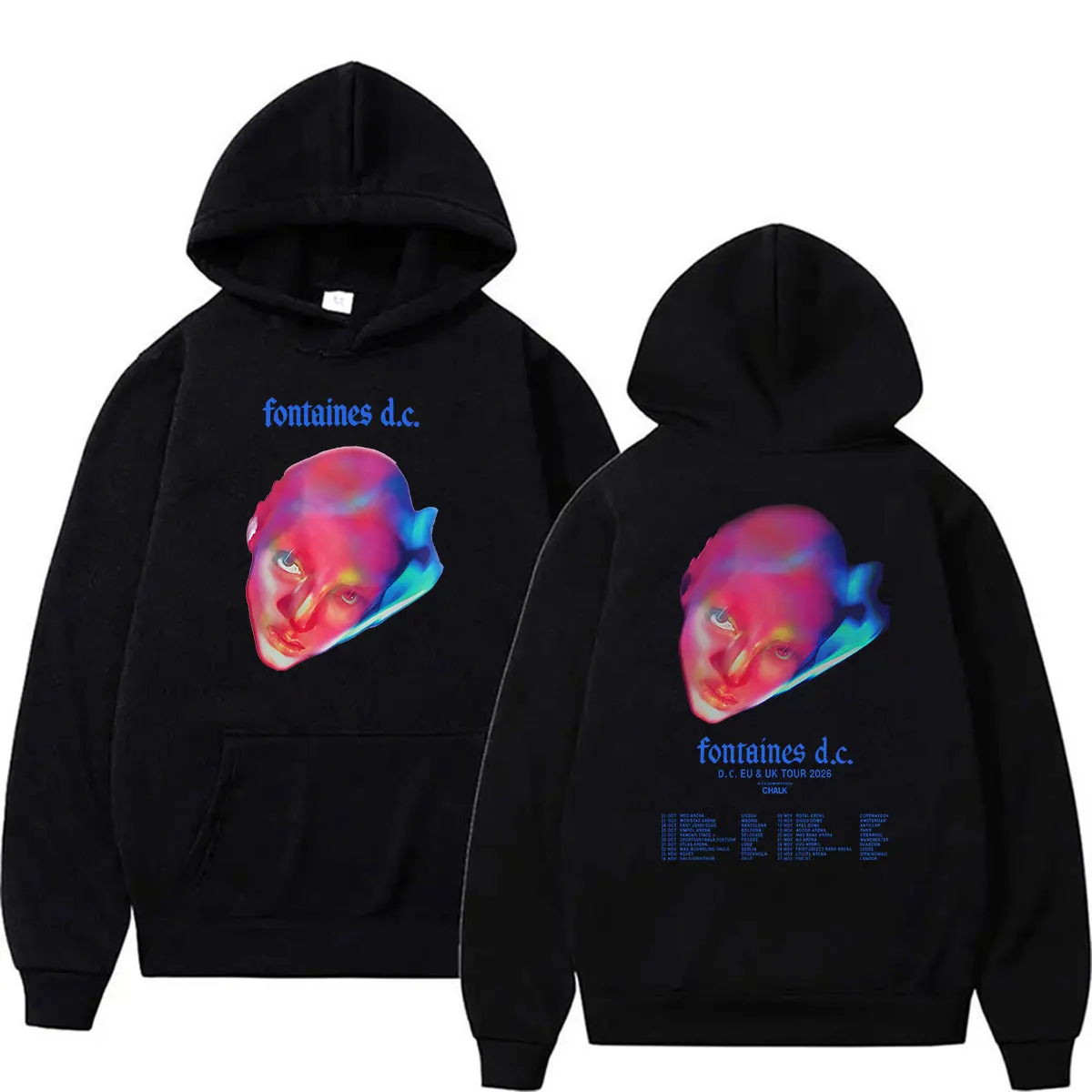 Fontaines D.C.Dopamine Chamber EU and UK Tour 2026 Hoodie Men Women Hip Hop Fashion Vintage Pullover Sweatshirt Loose Streetwear