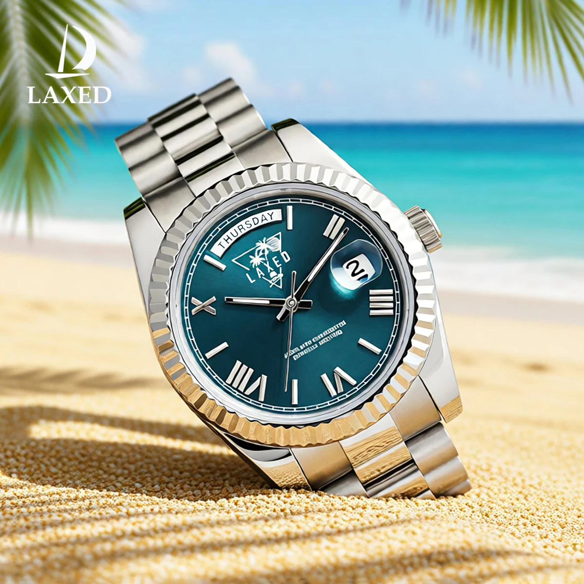 

LAXED 39mm Men's Automatic mechanical watch Japan MIYOTA 8285 Movement Watch Custom Logo watch Sapphire Glass Waterproof Watches