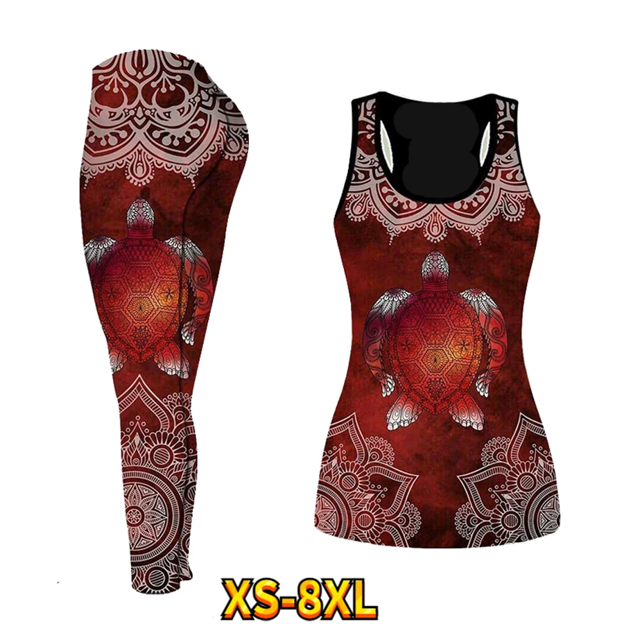 Senhoras colete respirável secagem rápida yoga pantsr terno correndo fitness cor padrão impresso verão sexy estilo XS-8XL
