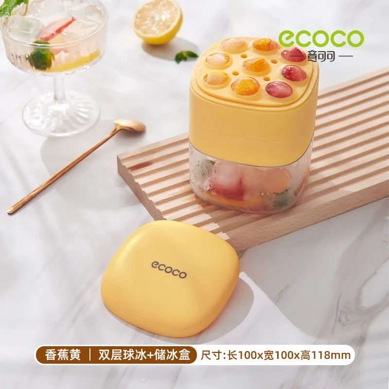 

New Press Type Ice Cubes Mould With Storage Box Easy Release 18 Grids Ice Making Mold For Summer Cooling Whiskey Cocktail Drinks