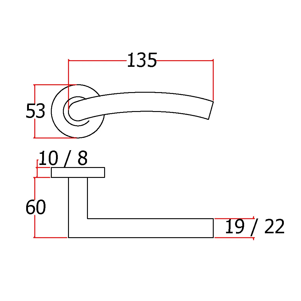 Handle Door Sliding Interior Door Handles 1 Pcs Household Accessories Entrance Gate Lever Knob For Bedroom Bathroom
