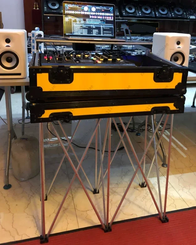 Retractable 6-Leg Octopus DJ Stand Thick Aluminum Alloy Flight Case Bracket For Club DJ Console