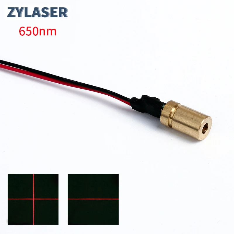 5PCS Adjustable Focus Laser Module 650nm Red Line/Cross Copper Head  Positioning Lamp Laser Diode D6X13mm 1MW 5MW 10MW