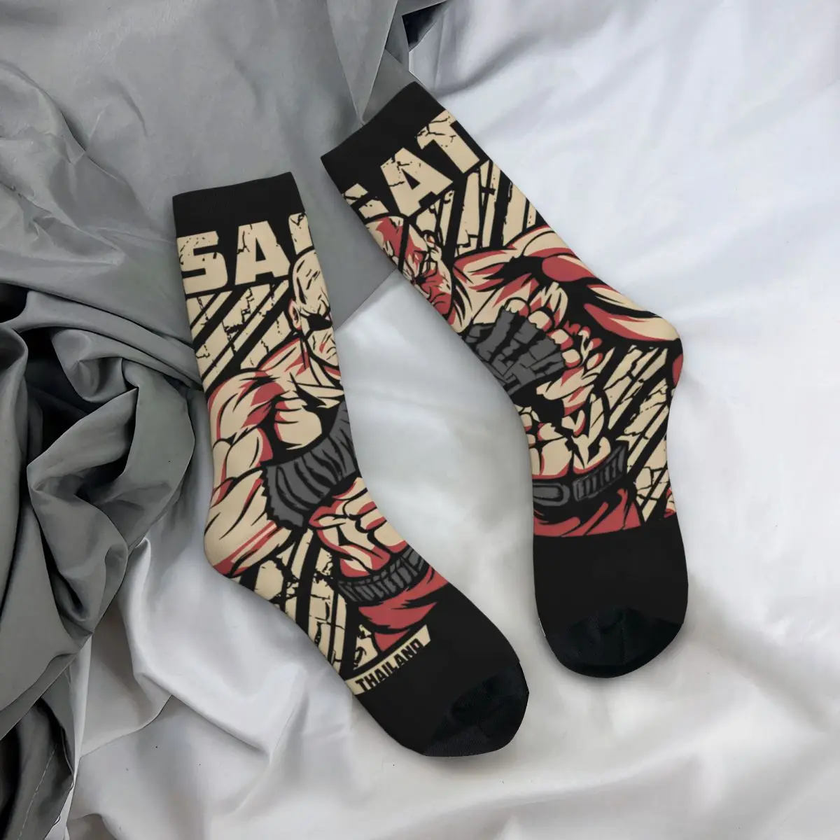 Fashion Male Men Socks Casual Sagat Street Fighters Sock Polyester Graphic Women Socks Spring Summer Autumn Winter